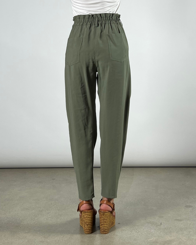 PANTALONE VITA ALTA VERDE