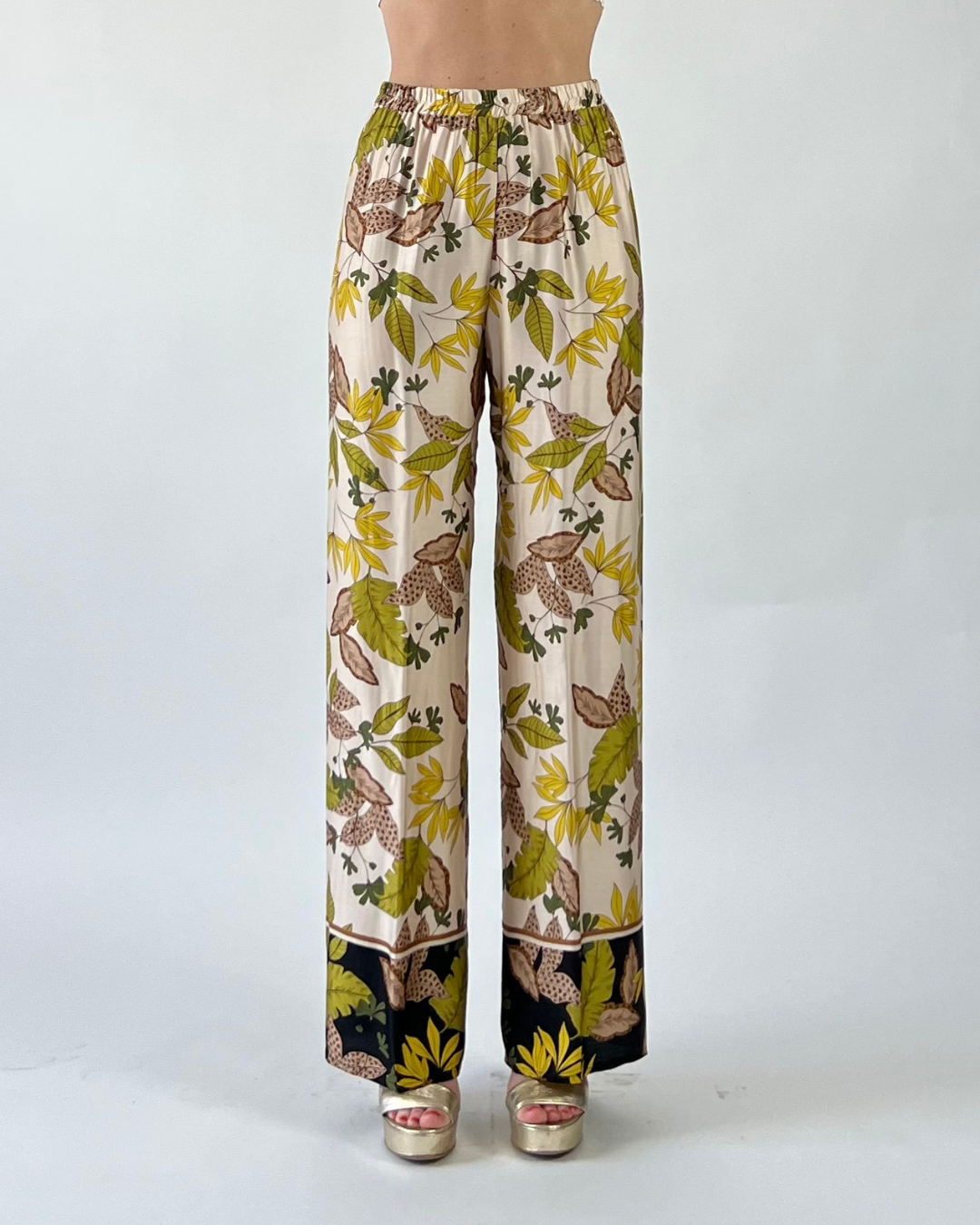 PANTALONE PALAZZO FANTASIA BEIGE