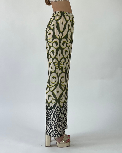 PANTALONE PALAZZO FANTASIA VERDE