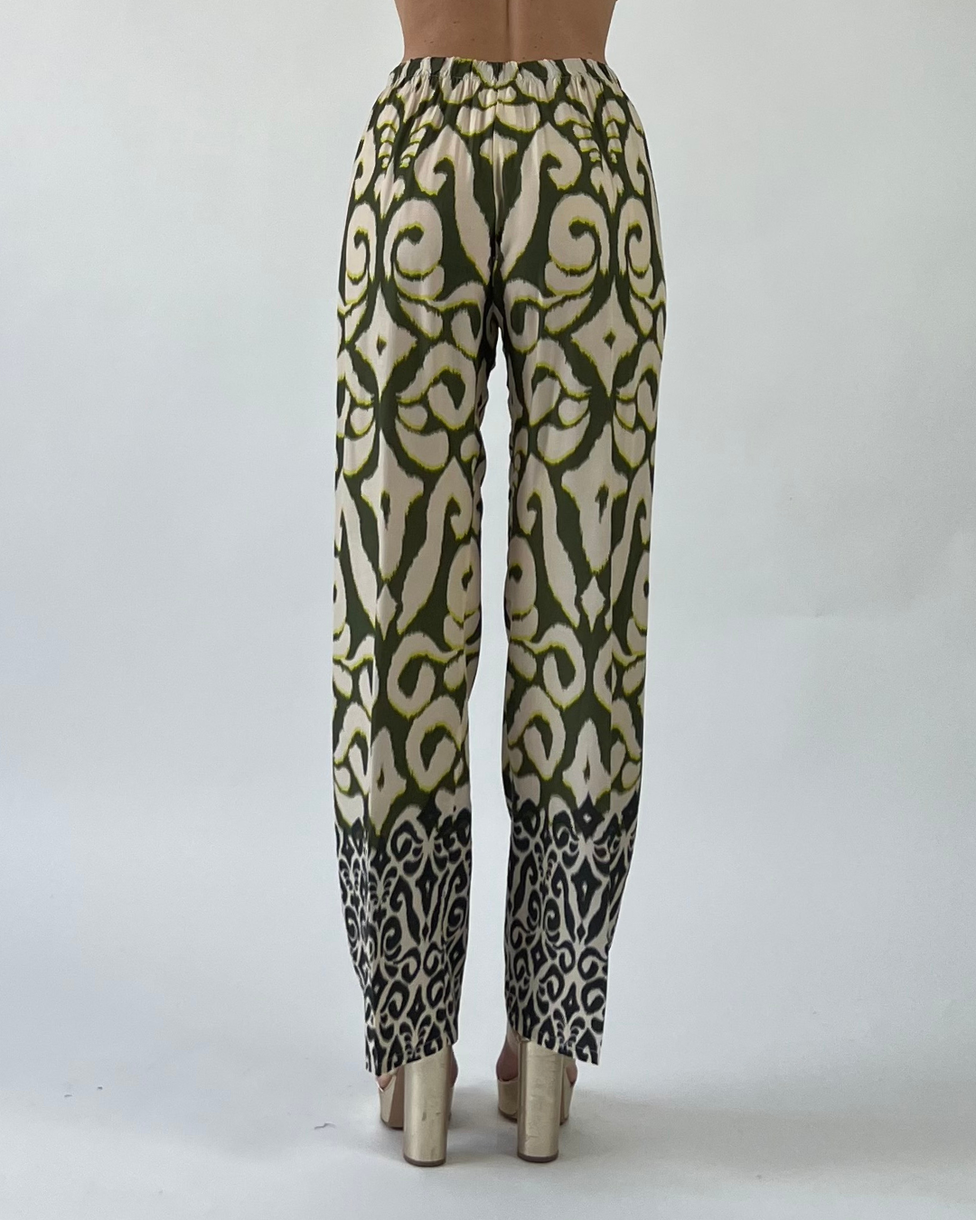 PANTALONE PALAZZO FANTASIA VERDE
