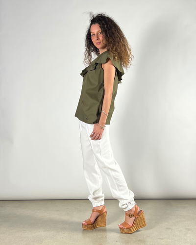 BLUSA MONOSPALLA VERDE