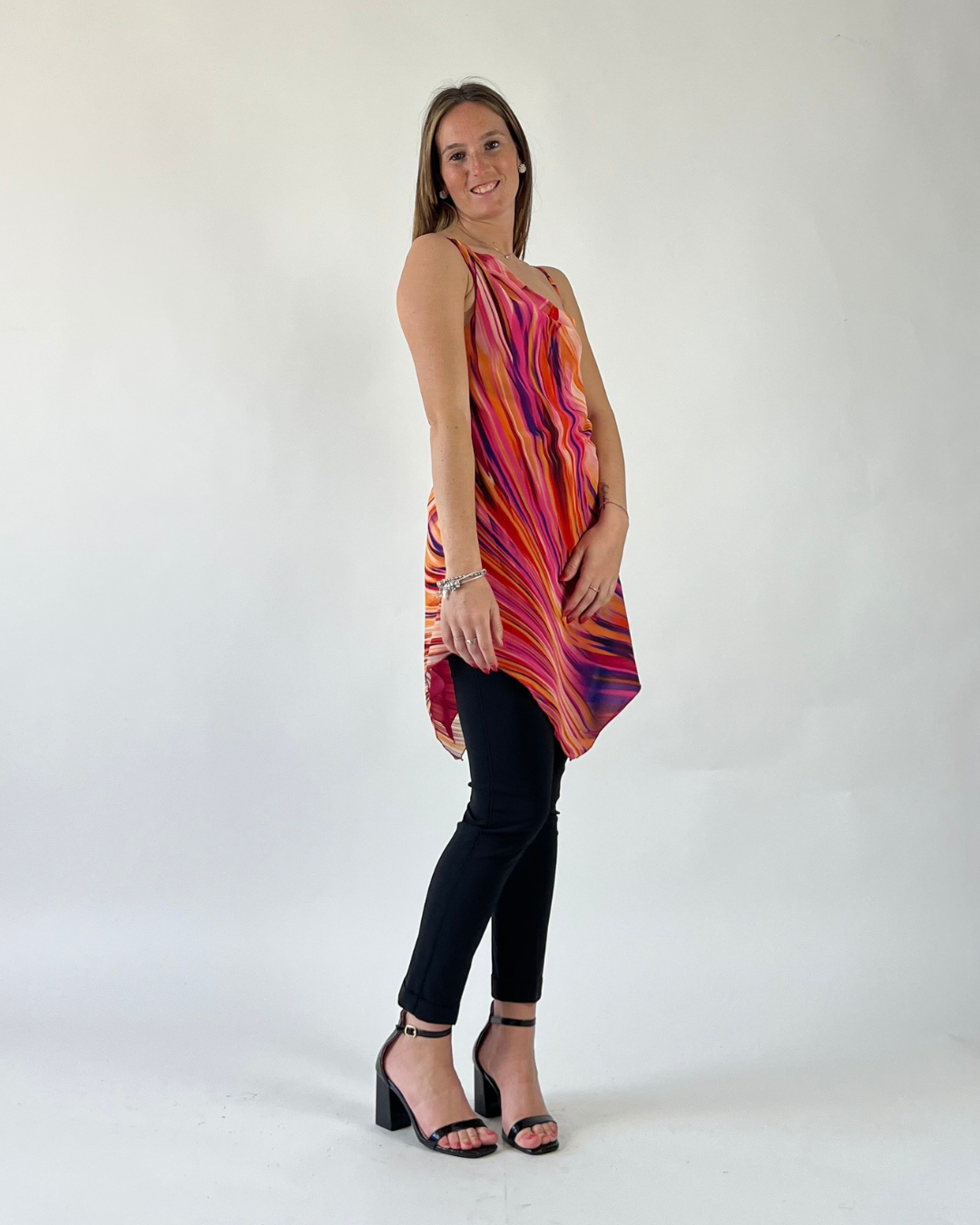 BLUSA IN GEORGETTE FANTASIA MULTICOLOR